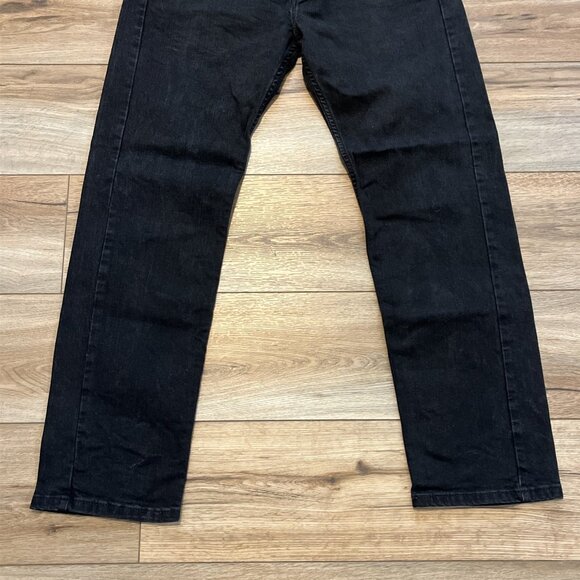 Men's Levis 505 Regular Fit Denim Jeans SZ 33x30 Black Stretch Modern Red Tab - Picture 3 of 12